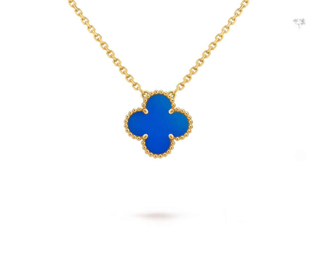 VAN CLEEF NECKLACE SINGLE CLOVER(18K YELLOW GOLD PLATED)