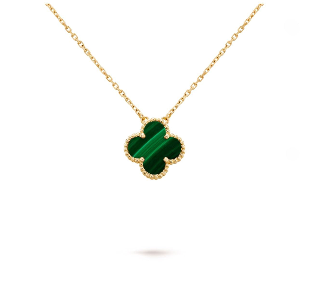 VAN CLEEF NECKLACE SINGLE CLOVER(18K YELLOW GOLD PLATED)