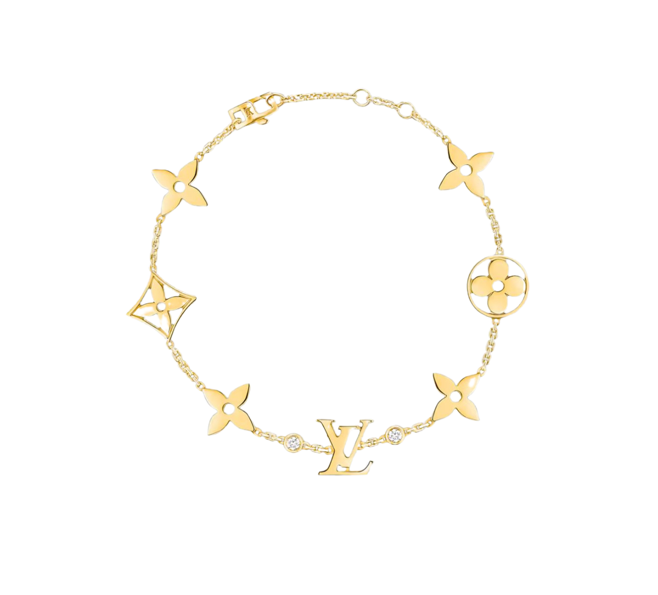 L.V IDYLLE BLOSSOM MONOGRAM BRACELET (18K YELLOW GOLD PLATED)