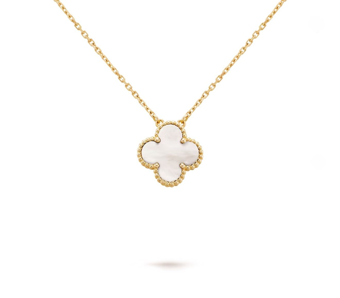 VAN CLEEF NECKLACE SINGLE CLOVER(18K YELLOW GOLD PLATED)