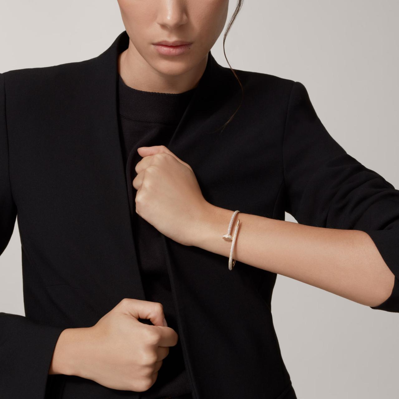 C.ARTIER JUSTE UN CLOU BRACELET WITH DIAMONDS (18K YELLOW GOLD/ROSE GOLD/WHITE GOLD PLATED)