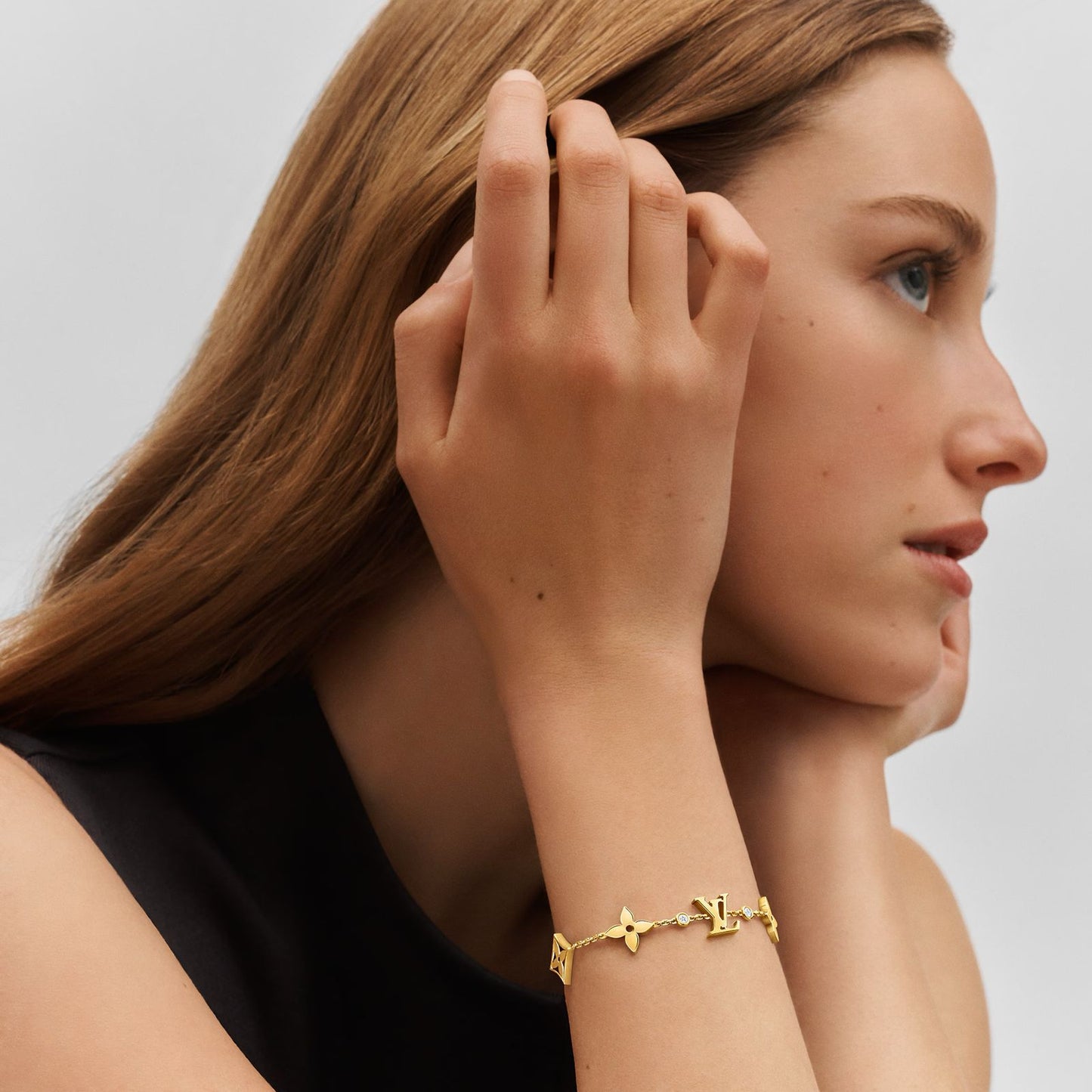 L.V IDYLLE BLOSSOM MONOGRAM BRACELET (18K YELLOW GOLD PLATED)