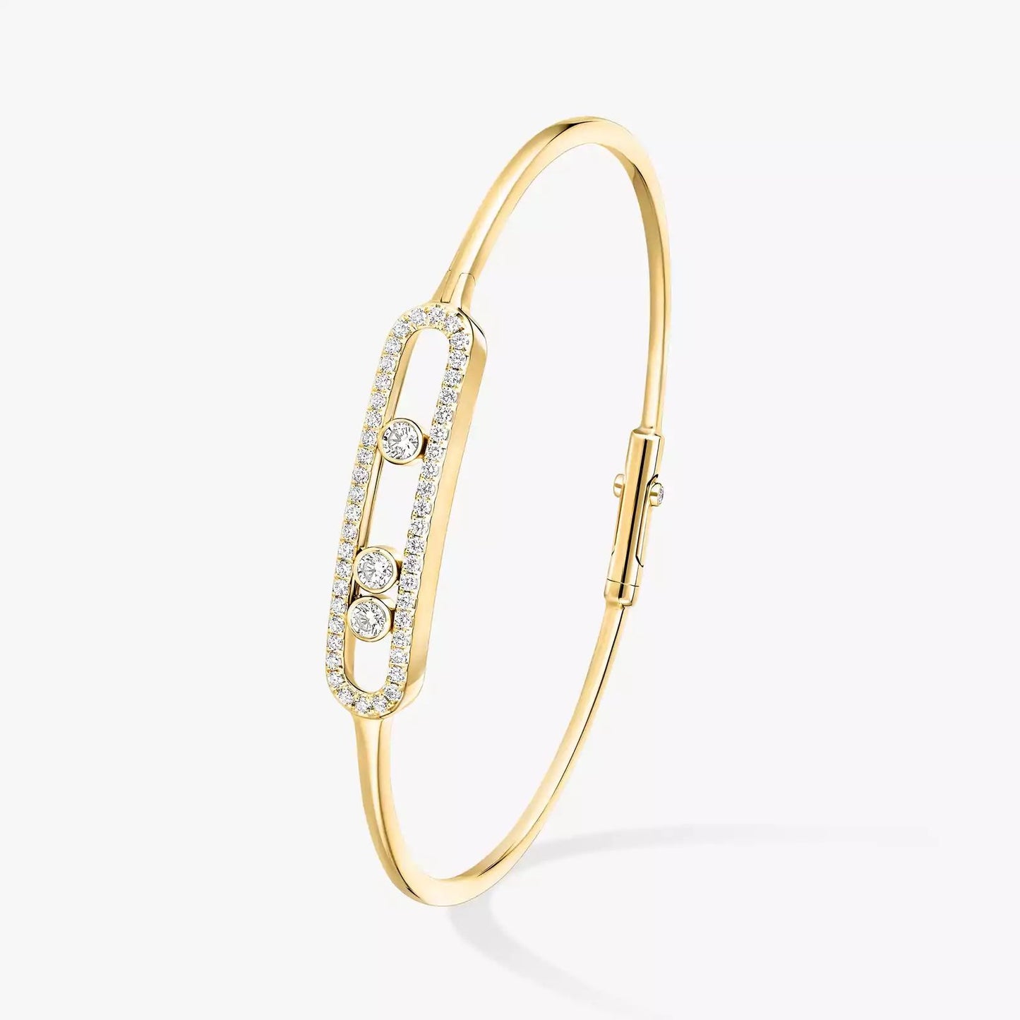 M.ESSIKA MOVE PAVE THIN BRACELET (18K YELLOW GOLD/ROSE GOLD/WHITE GOLD PLATED)