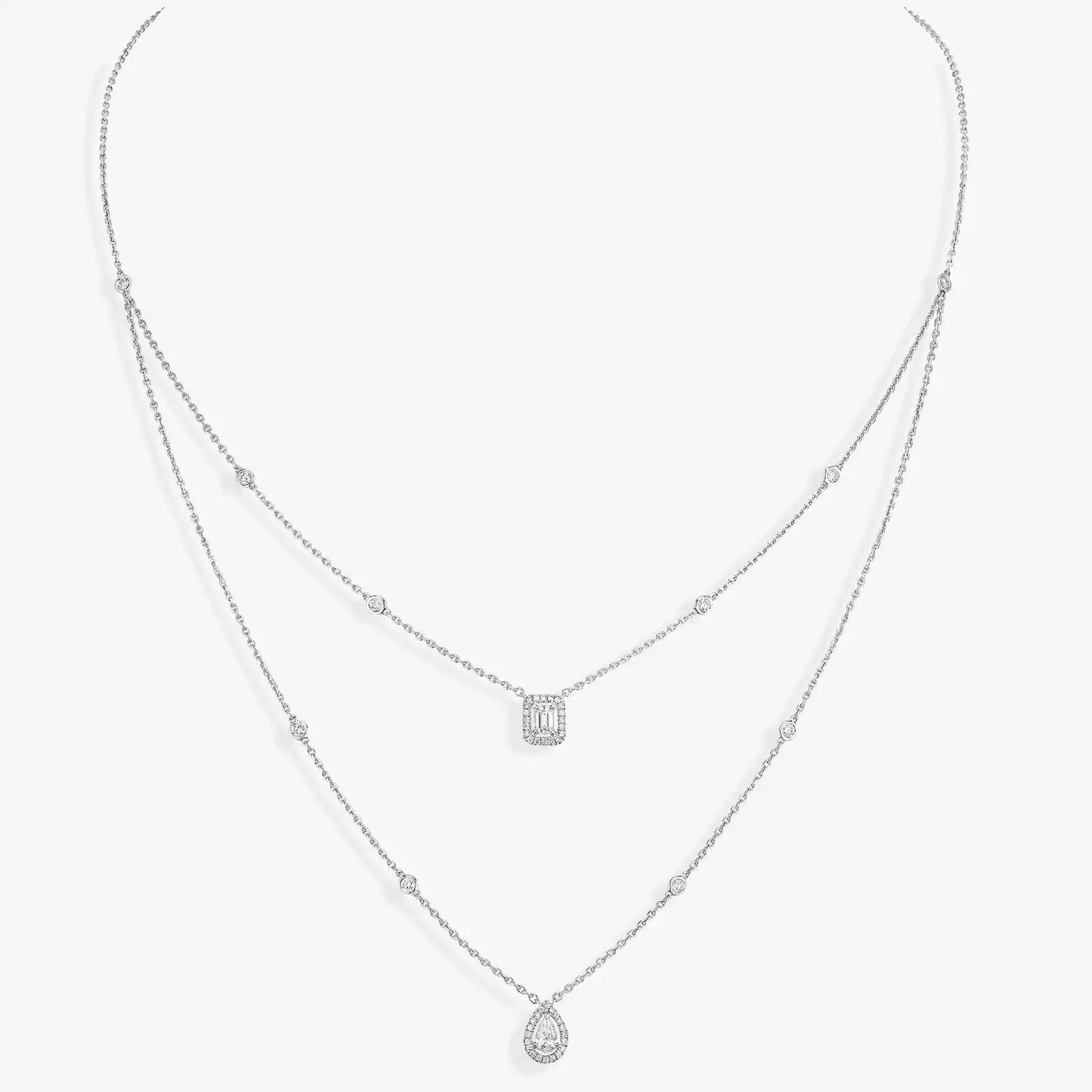 M.ESSIKA MY TWIN 2 ROWS NECKLACE (18K YELLOW GOLD/ROSE GOLD/WHITE GOLD PLATED)
