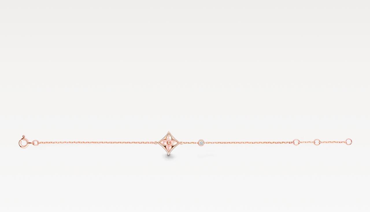 L.V COLOUR BLOSSOM BB STAR BRACELET PINK SHELL (18K ROSE GOLD PLATED)