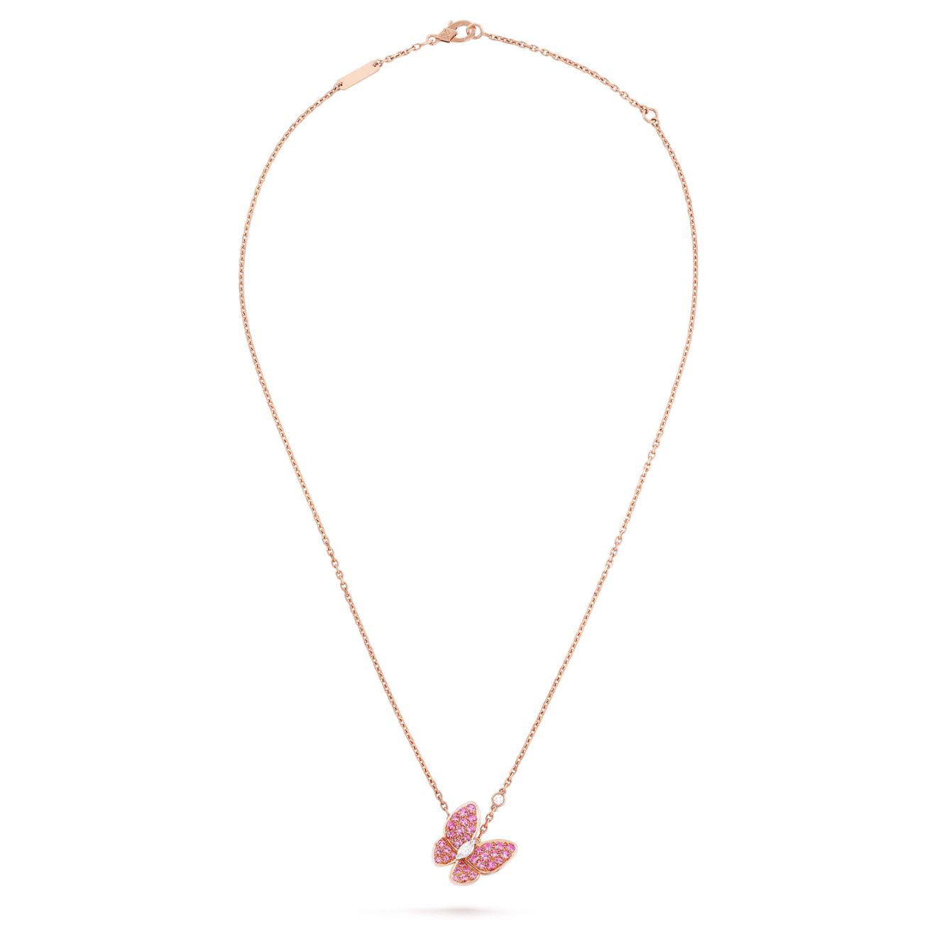 V.CA TWO BUTTERFLY PENDANT (18K YELLOW GOLD/ROSE GOLD PLATED)