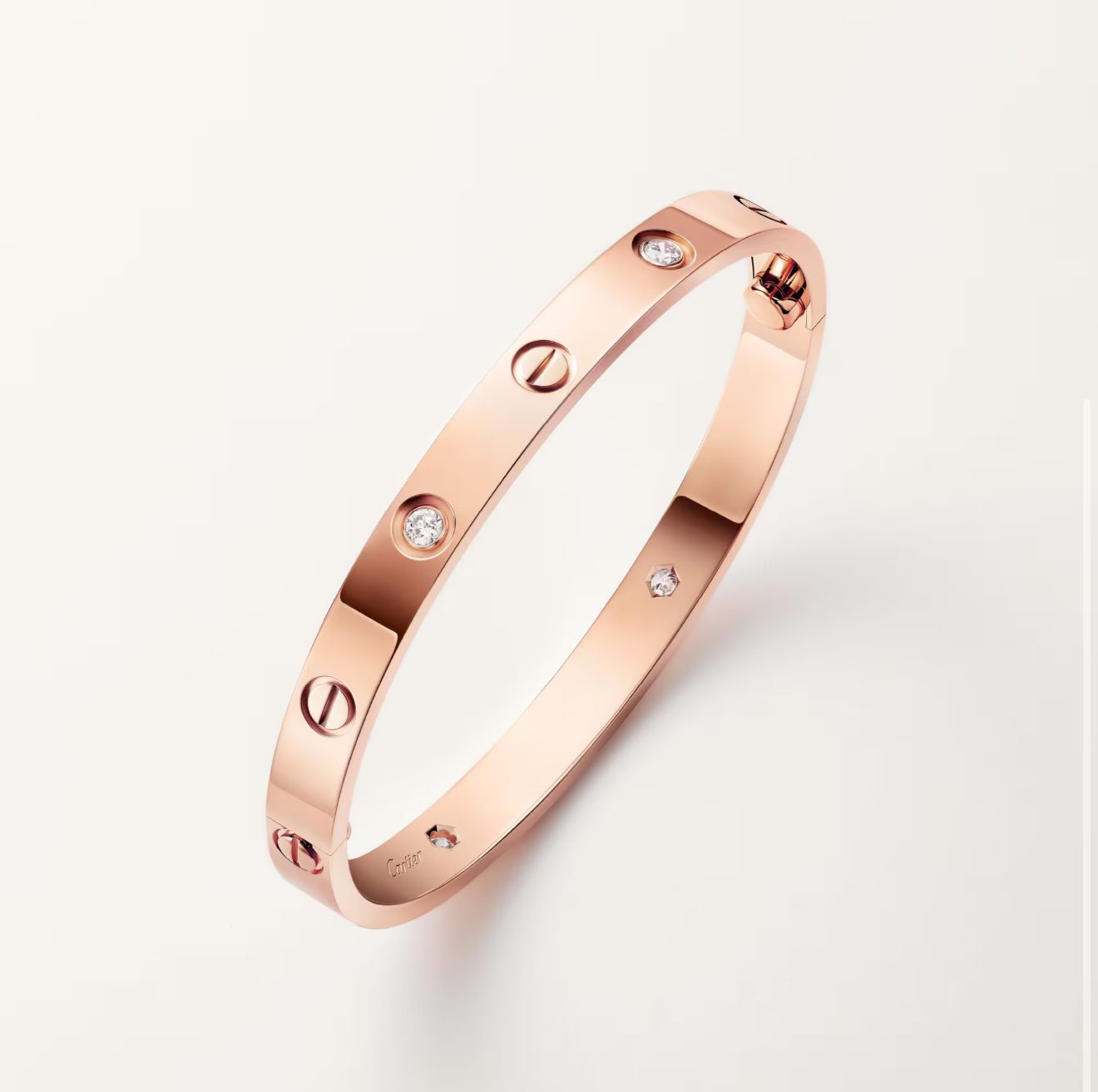 CARTIER LOVE BRACELET CLASSIC 4-DIAMOND (18K YELLOW GOLD/ROSE GOLD/WHITE GOLD PLATED)