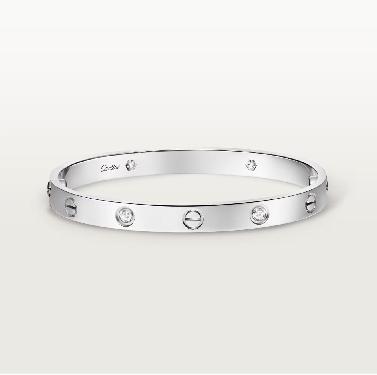CARTIER LOVE BRACELET CLASSIC 4-DIAMOND (18K YELLOW GOLD/ROSE GOLD/WHITE GOLD PLATED)