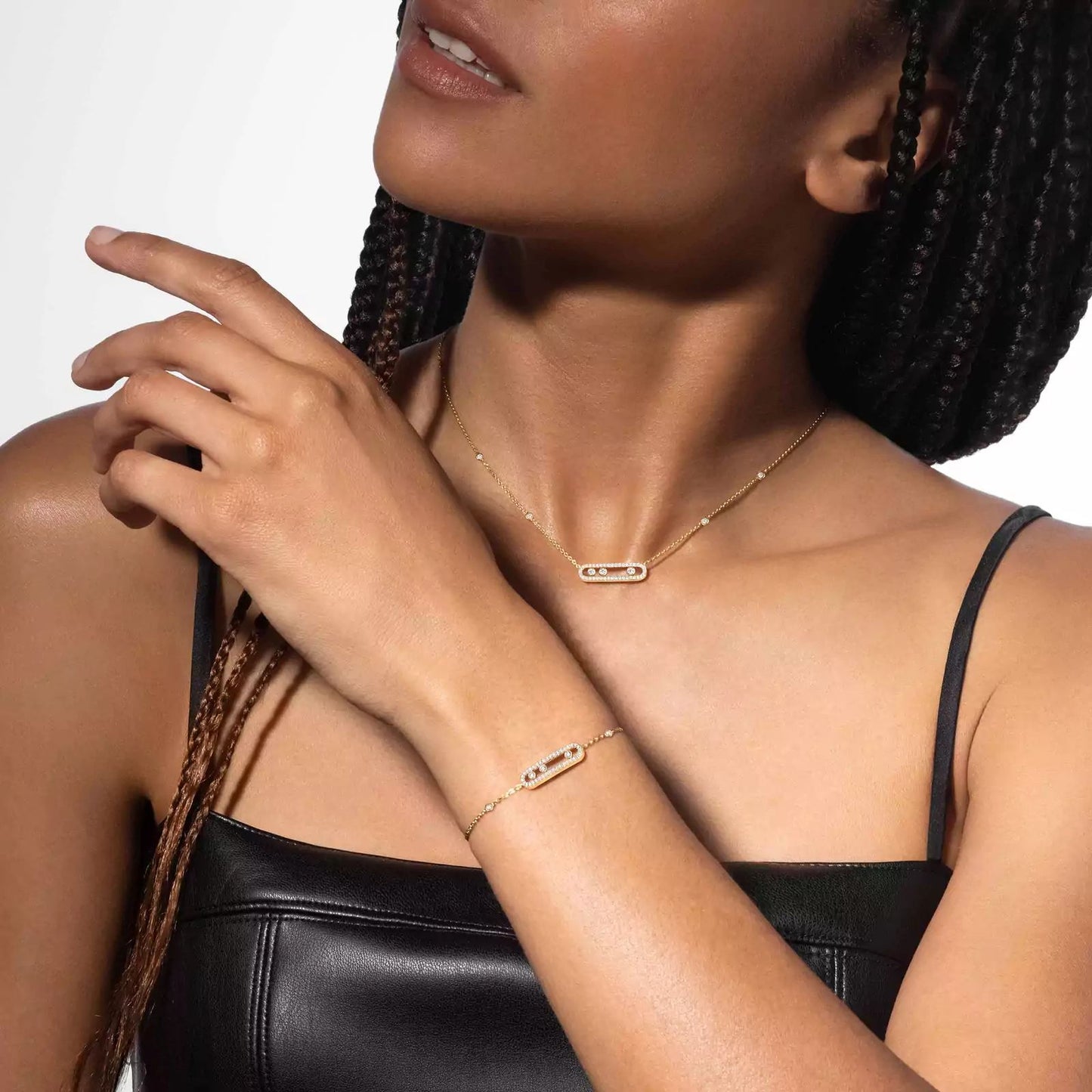 MESSIKA MOVE DIAMOND NECKLACE(18K YELLOW GOLD/ROSE GOLD/WHITE GOLD PLATED)