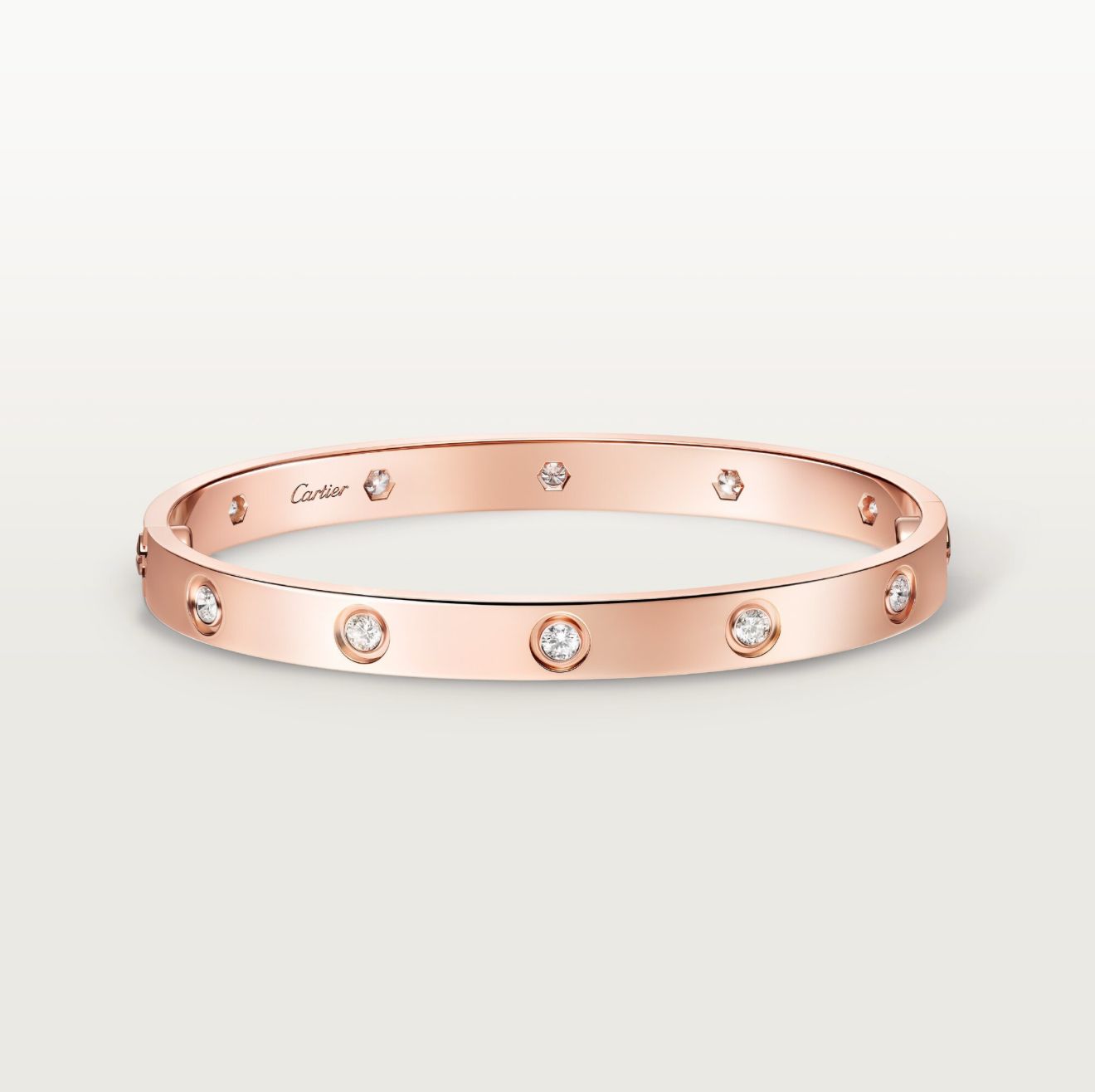 CARTIER LOVE BRACELET 10-DIAMONDS (18K YELLOW GOLD/ROSE GOLD/WHITE GOLD PLATED)