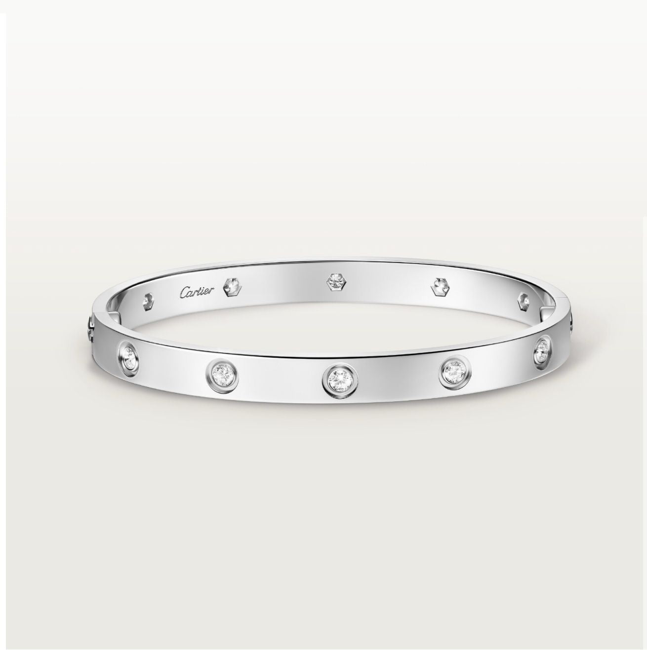CARTIER LOVE BRACELET 10-DIAMONDS (18K YELLOW GOLD/ROSE GOLD/WHITE GOLD PLATED)