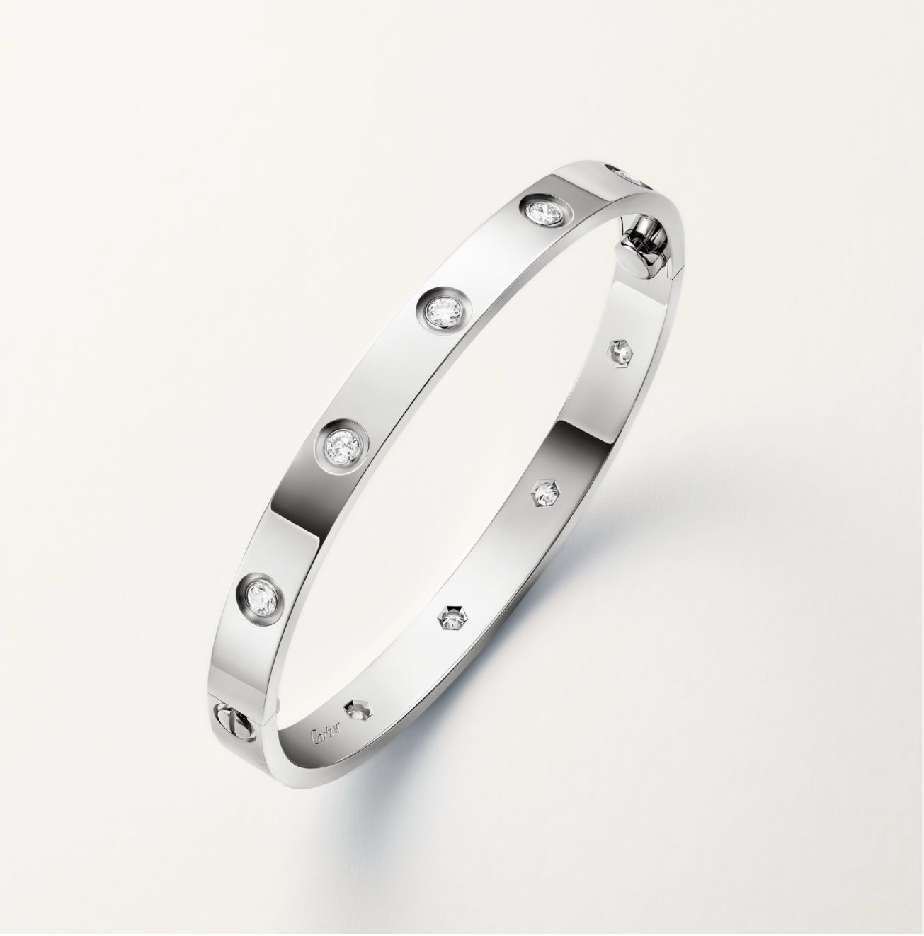CARTIER LOVE BRACELET 10-DIAMONDS (18K YELLOW GOLD/ROSE GOLD/WHITE GOLD PLATED)