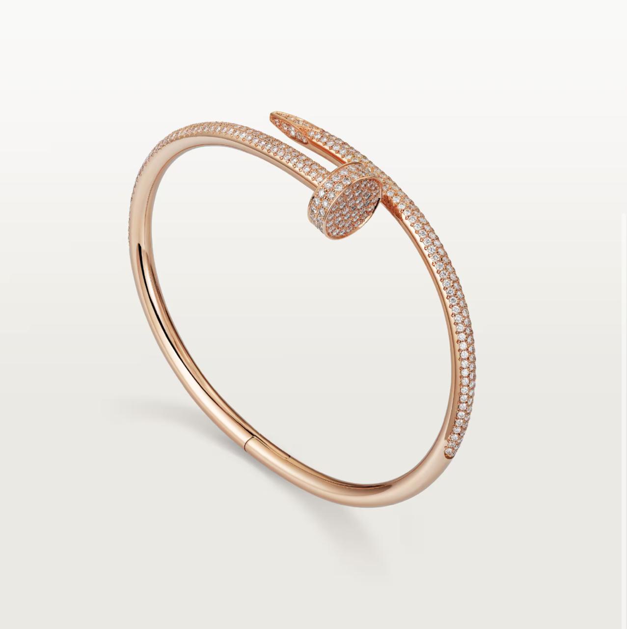 C.ARTIER JUSTE UN CLOU BRACELET WITH DIAMONDS (18K YELLOW GOLD/ROSE GOLD/WHITE GOLD PLATED)