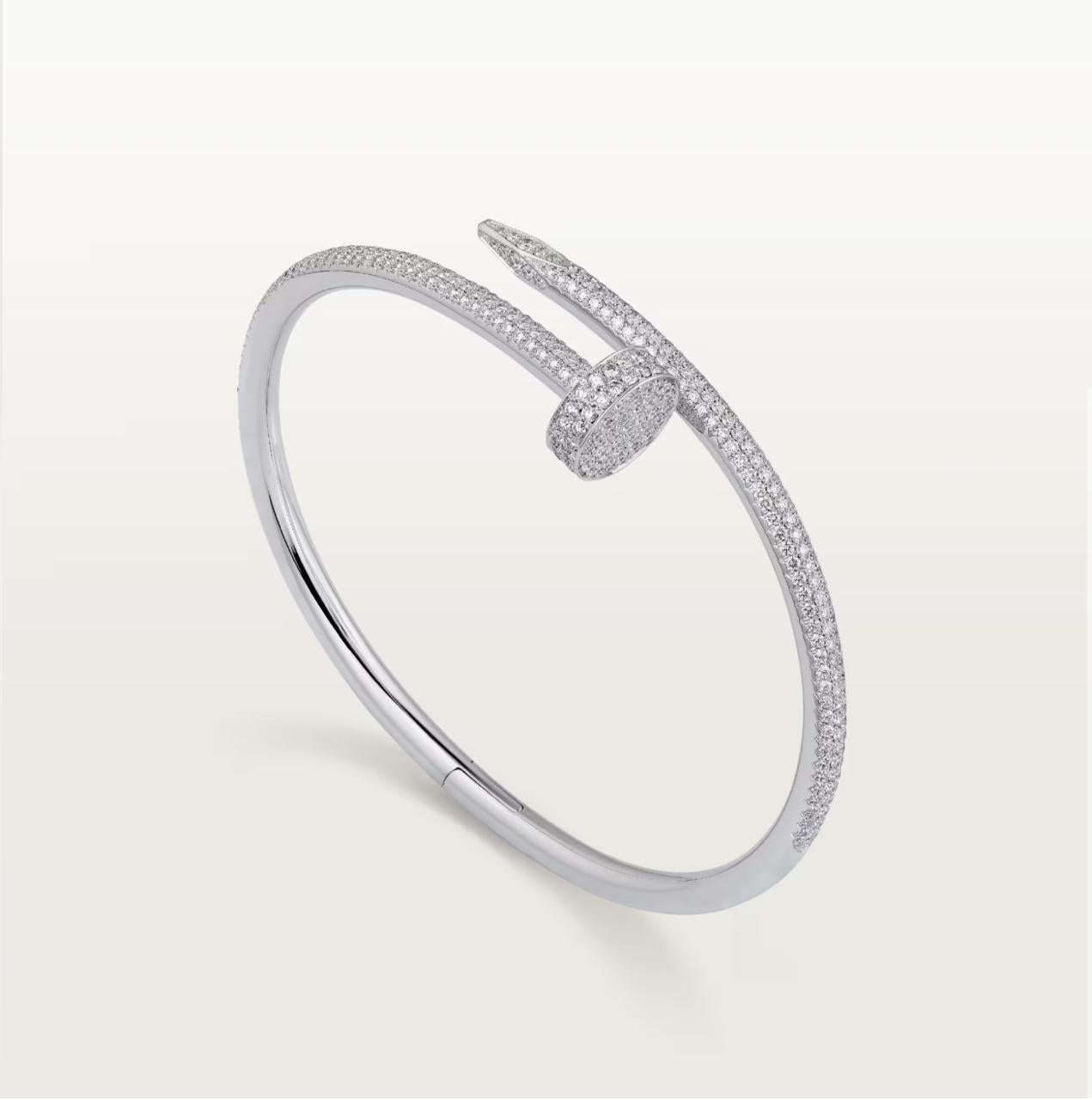 C.ARTIER JUSTE UN CLOU BRACELET WITH DIAMONDS (18K YELLOW GOLD/ROSE GOLD/WHITE GOLD PLATED)