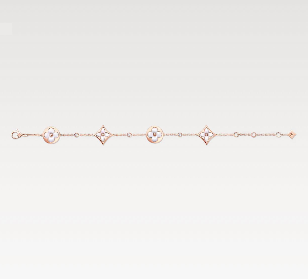 L.V COLOUR BLOSSOM BB MULTI MOTIF BRACELET (18K ROSE GOLD PLATED)