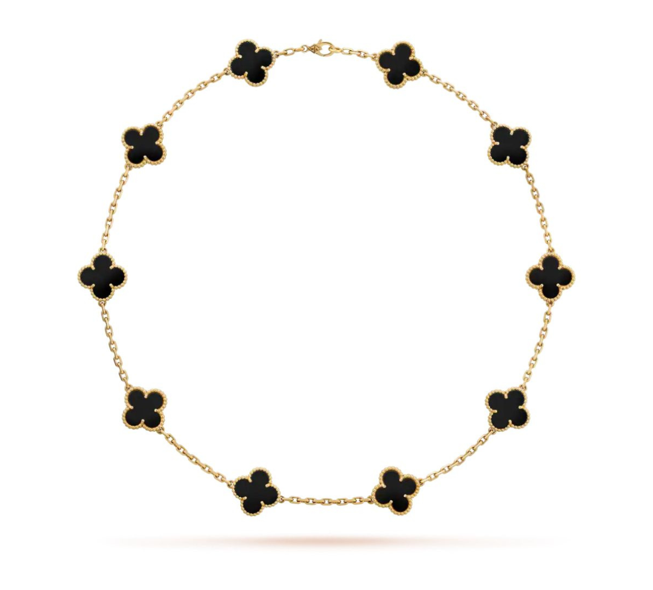 V.ANCLEEF NECKLACE 10 CLOVER (18K YELLOW GOLD PLATED)