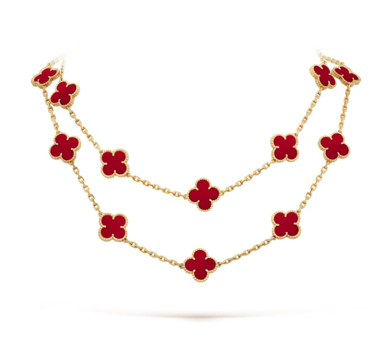 V.ANCLEEF 20 CLOVER NECKLACE (18K YELLOW GOLD PLATED)