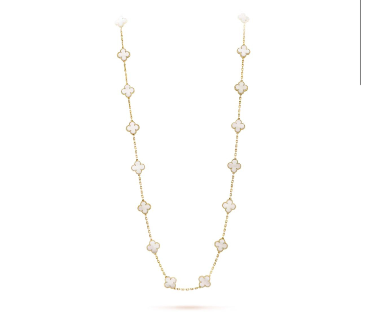 V.ANCLEEF 20 CLOVER NECKLACE (18K YELLOW GOLD PLATED)