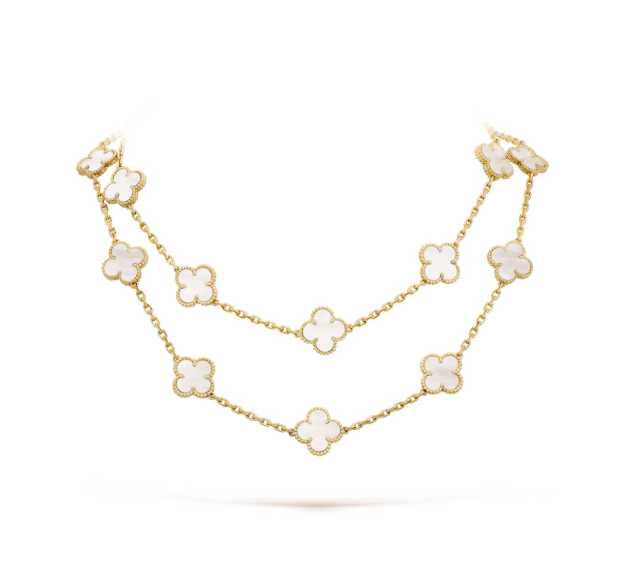 V.ANCLEEF 20 CLOVER NECKLACE (18K YELLOW GOLD PLATED)