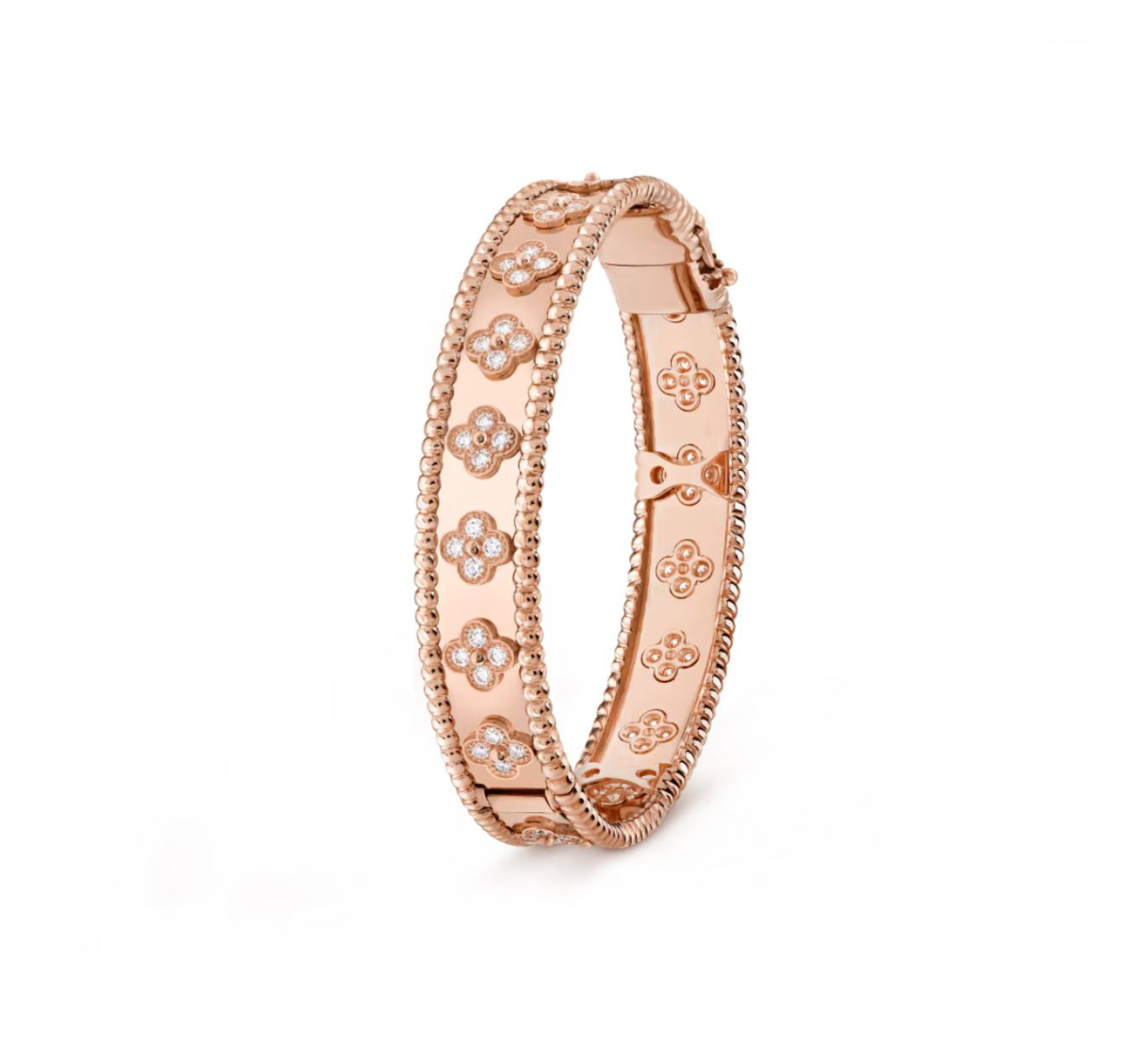 V.ANCLEEF PERLEE CLOVER BRACELET (18K YELLOW GOLD/ROSE GOLD/WHITE GOLD PLATED)