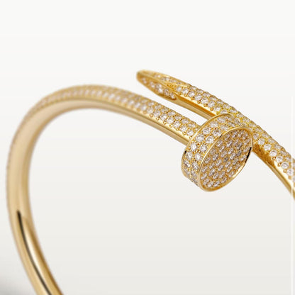 C.ARTIER JUSTE UN CLOU BRACELET WITH DIAMONDS (18K YELLOW GOLD/ROSE GOLD/WHITE GOLD PLATED)