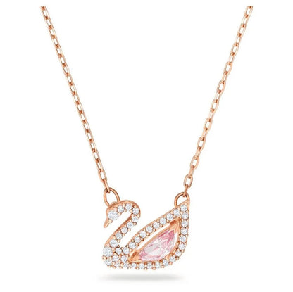 S.WAROSKI SWAN NECKLACE (ROSE GOLD PLATED)