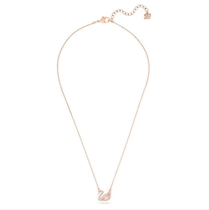 S.WAROSKI SWAN NECKLACE (ROSE GOLD PLATED)