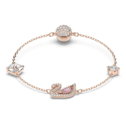 S.WAROSKI SWAN BRACELET (ROSE GOLD PLATED)