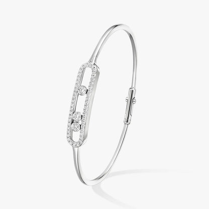M.ESSIKA MOVE PAVE THIN BRACELET (18K YELLOW GOLD/ROSE GOLD/WHITE GOLD PLATED)