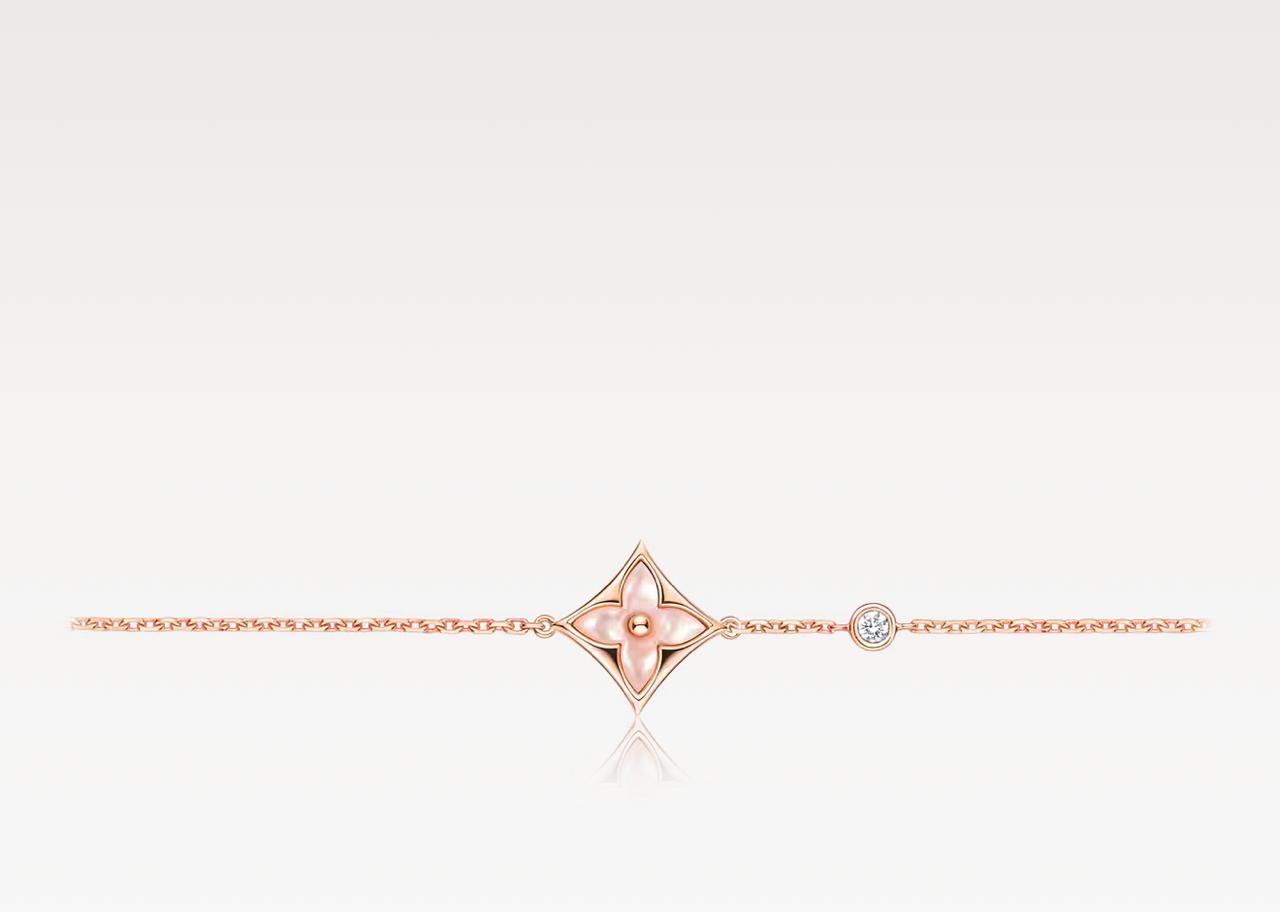 L.V COLOUR BLOSSOM BB STAR BRACELET PINK SHELL (18K ROSE GOLD PLATED)