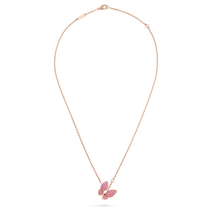 V.CA TWO BUTTERFLY PENDANT (18K YELLOW GOLD/ROSE GOLD PLATED)