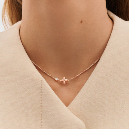 L.V BLOSSOM PENDANT (18K ROSE GOLD PLATED)