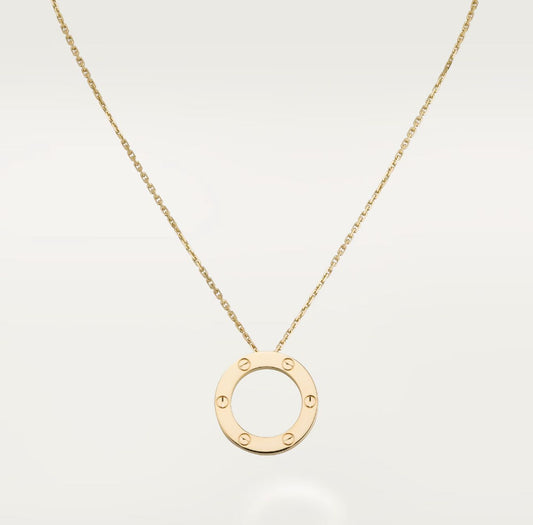 C.ARTIER LOVE PENDANT (18K YELLOW GOLD PLATED)