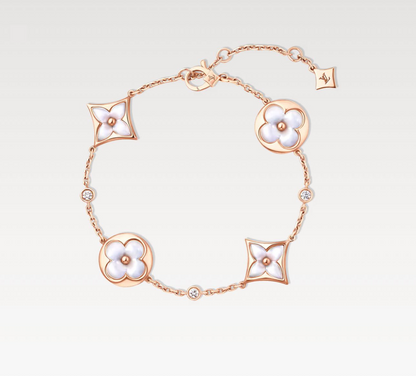 L.V COLOUR BLOSSOM BB MULTI MOTIF BRACELET (18K ROSE GOLD PLATED)