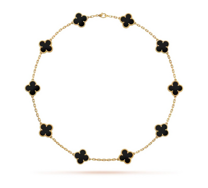V.ANCLEEF NECKLACE 10 CLOVER (18K YELLOW GOLD PLATED)