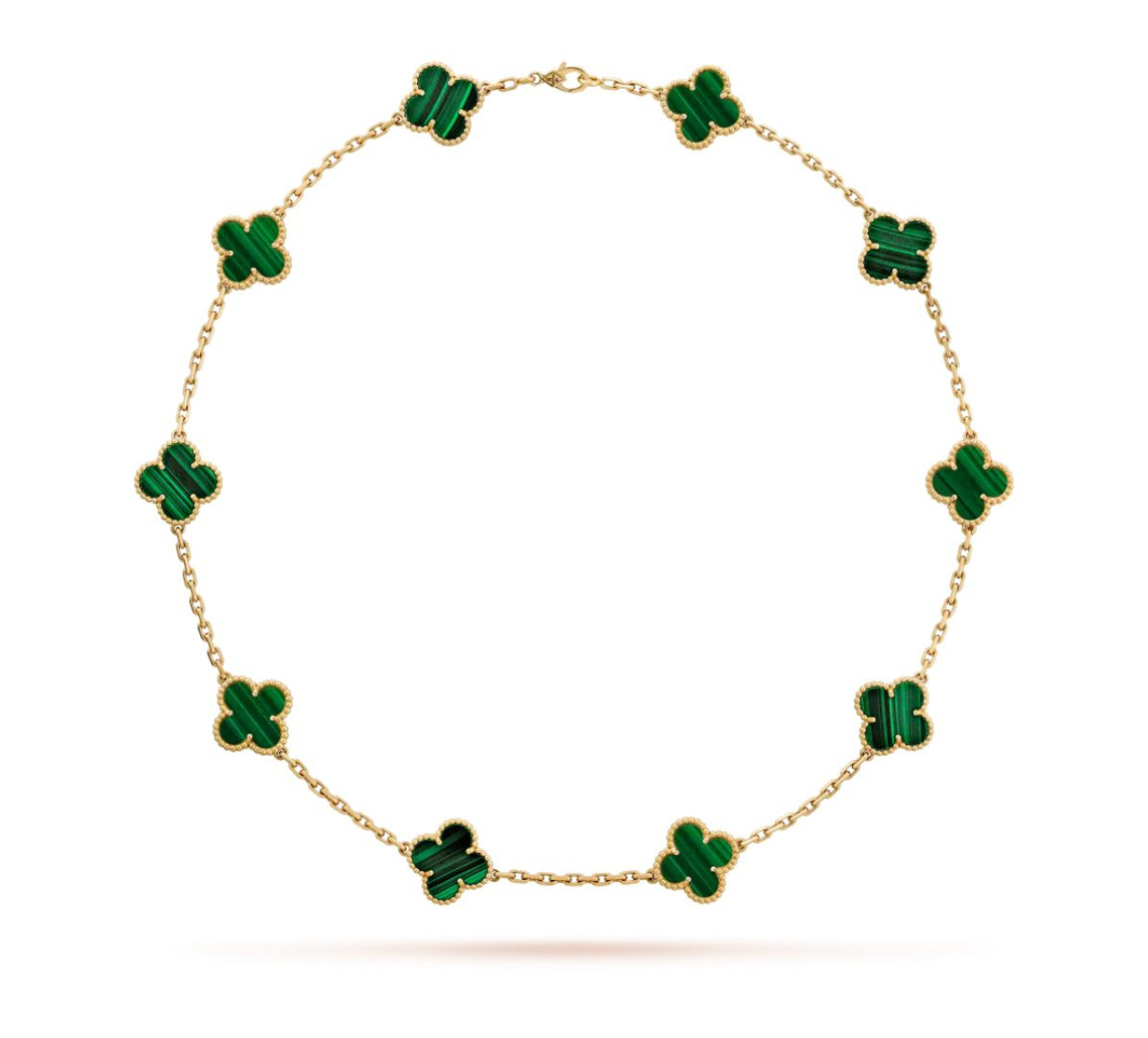 V.ANCLEEF NECKLACE 10 CLOVER (18K YELLOW GOLD PLATED)