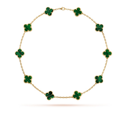 V.ANCLEEF NECKLACE 10 CLOVER (18K YELLOW GOLD PLATED)