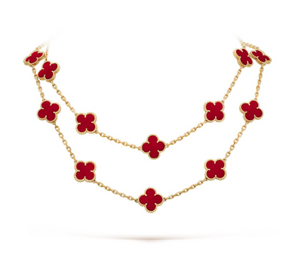 V.ANCLEEF 20 CLOVER NECKLACE (18K YELLOW GOLD PLATED)