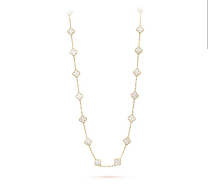 V.ANCLEEF 20 CLOVER NECKLACE (18K YELLOW GOLD PLATED)