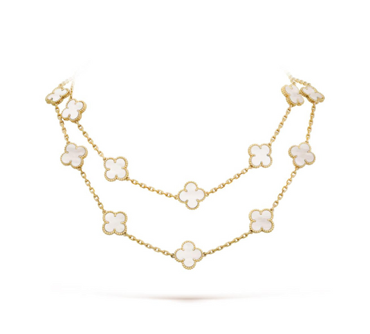 V.ANCLEEF 20 CLOVER NECKLACE (18K YELLOW GOLD PLATED)
