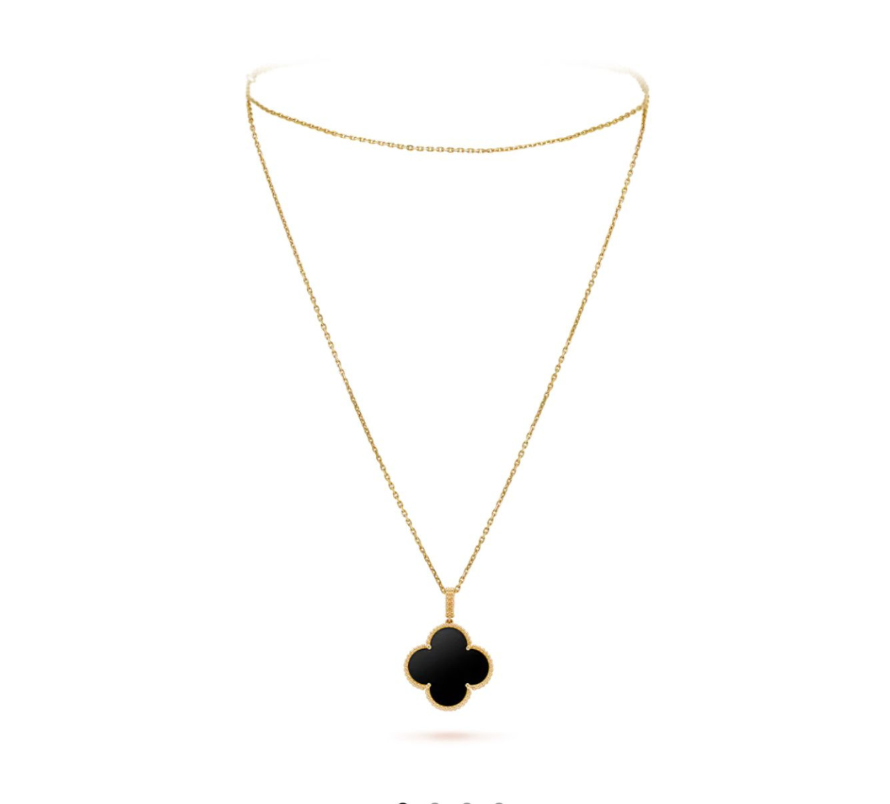 V.ANCLEEF MAGIC LONG NECKLACE SINGLE CLOVER (18K YELLOW GOLD PLATED)