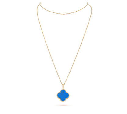 V.ANCLEEF MAGIC LONG NECKLACE SINGLE CLOVER (18K YELLOW GOLD PLATED)
